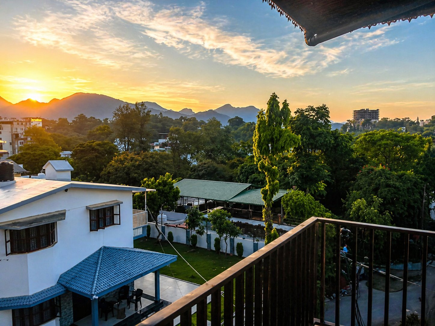 Mussoorie valley view sunrise balcony The Oak Villa Rajpur Road Dehradun