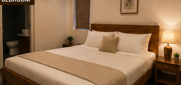 bedroom private 1BHK The Oak Villa Dehradun all meals included