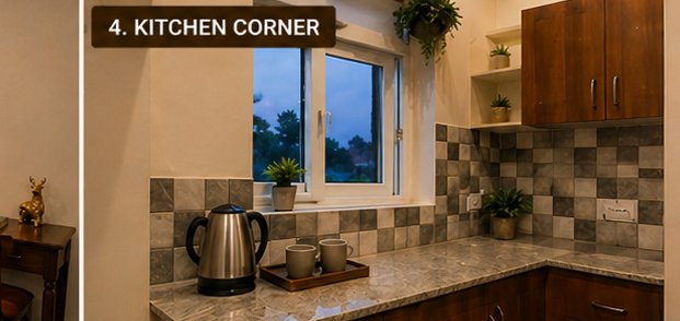 kitchen corner fresh meals daily Garhwali cooking Oak Villa